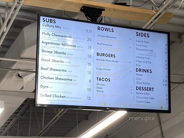 Cultura Subs - Morton Grove, IL menu_pic