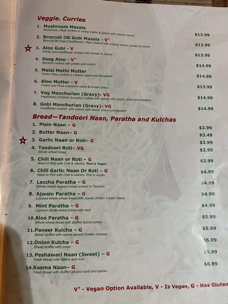 Sattva Indian Rasoi - Mission Viejo, CA menu_pic