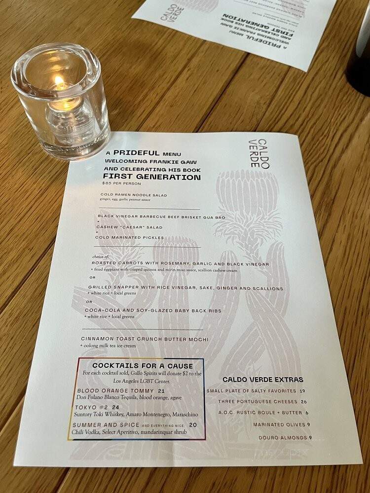 Caldo Verde - Los Angeles, CA menu_pic