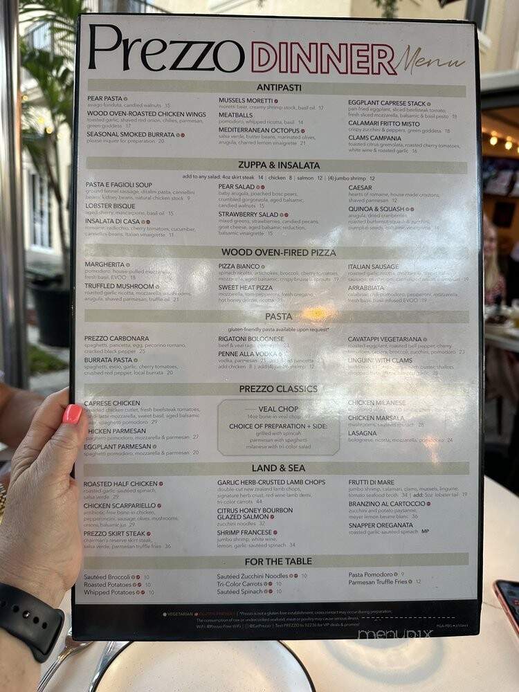 Prezzo - Palm Beach Gardens, FL menu_pic