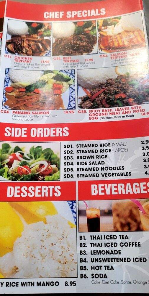 Chaba Thai Restaurant - Cypress, CA menu_pic