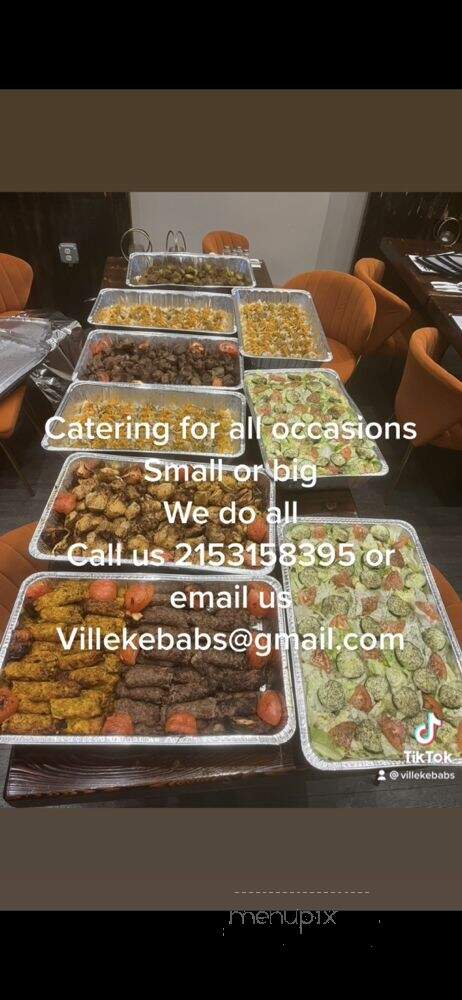 Villekebabs and Platters - Philadelphia, PA menu_pic