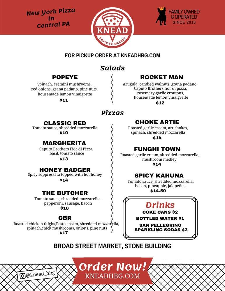 Knead Market - Harrisburg, PA menu_pic