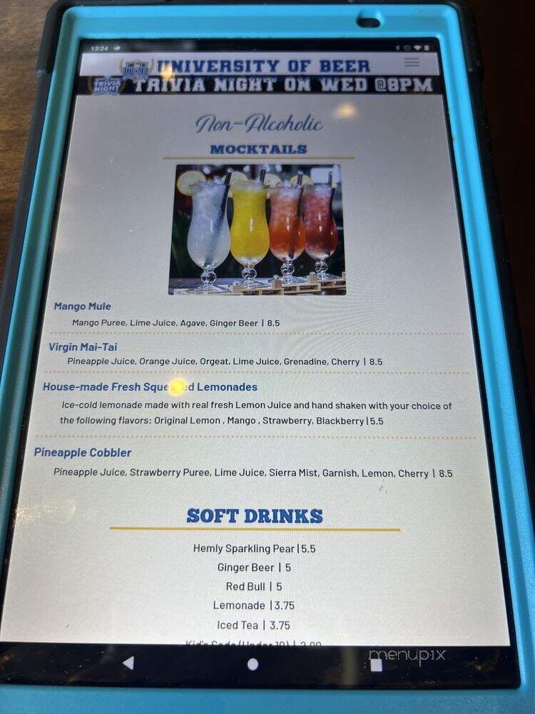 University of Beer - Roseville, CA menu_pic