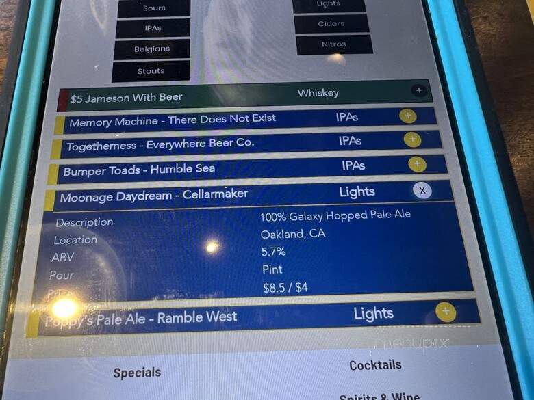University of Beer - Roseville, CA menu_pic