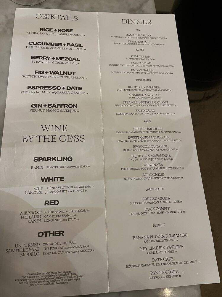 Cento Pasta - Los Angeles, CA menu_pic