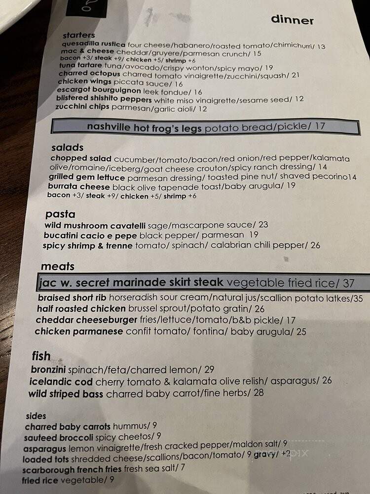 Who's Jac W - New York, NY menu_pic