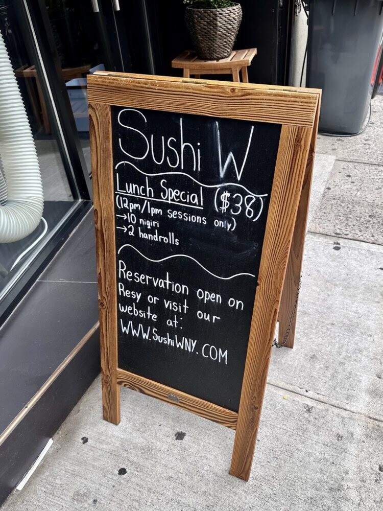 Sushi W - New York, NY menu_pic