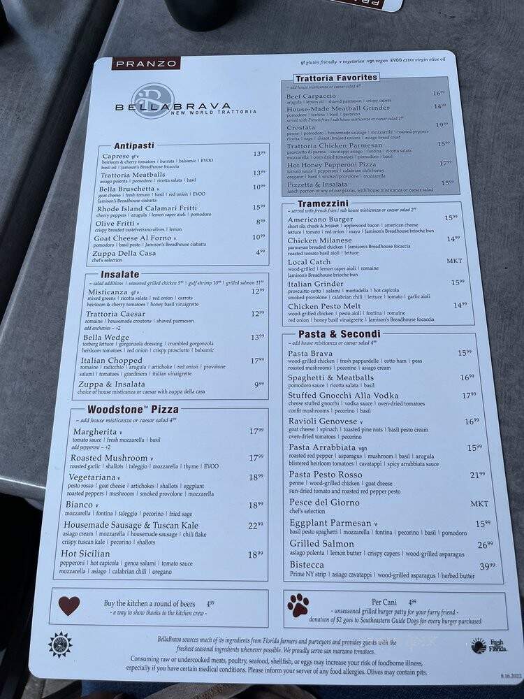 BellaBrava - Tampa, FL menu_pic