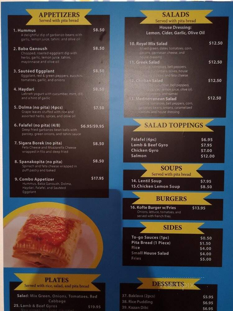 Royal Kebabs and Gyros - Campbell, CA menu_pic