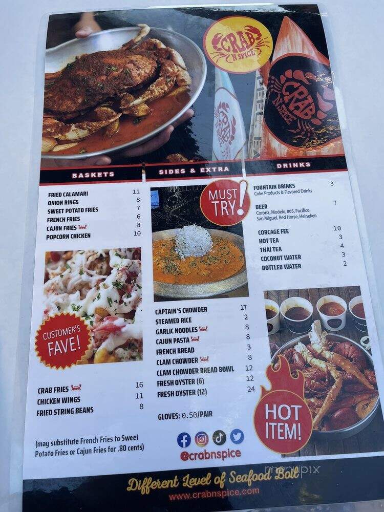 Valencia Crab N' Spice - Santa Clarita, CA menu_pic