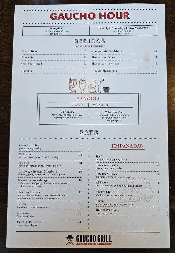 Gaucho Grill Argentine Steakhouse - Pasadena, CA menu_pic