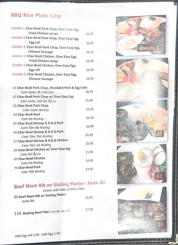 Pho Tai - Dublin, CA menu_pic