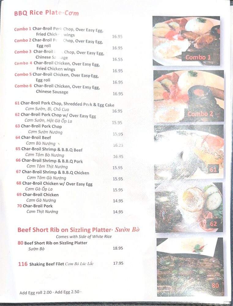 Pho Tai - Dublin, CA menu_pic