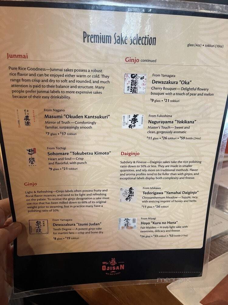 Mr Ojisan Neo Bar & Sushi - Honolulu, HI menu_pic