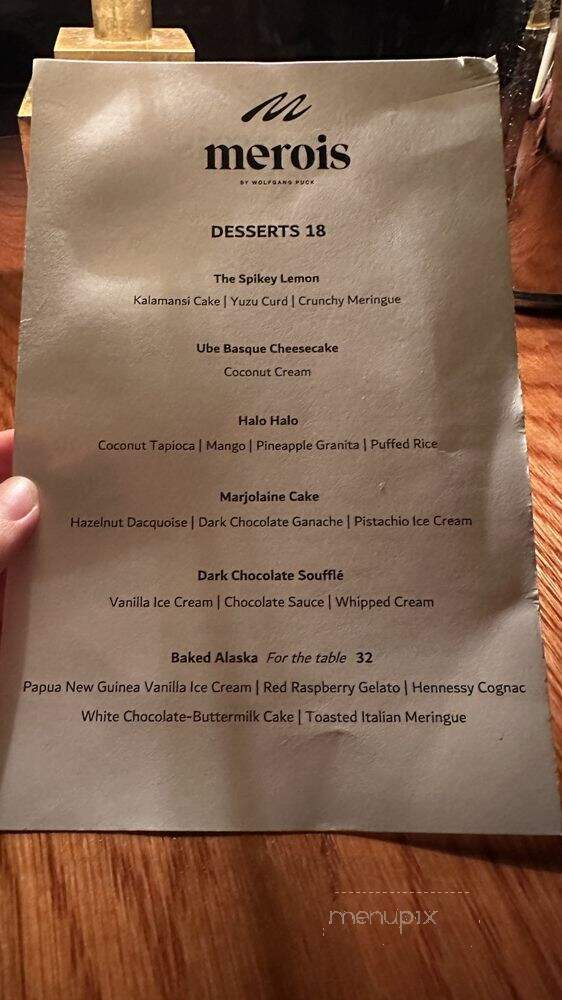 Merois - West Hollywood, CA menu_pic