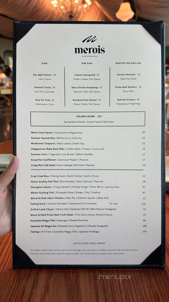 Merois - West Hollywood, CA menu_pic