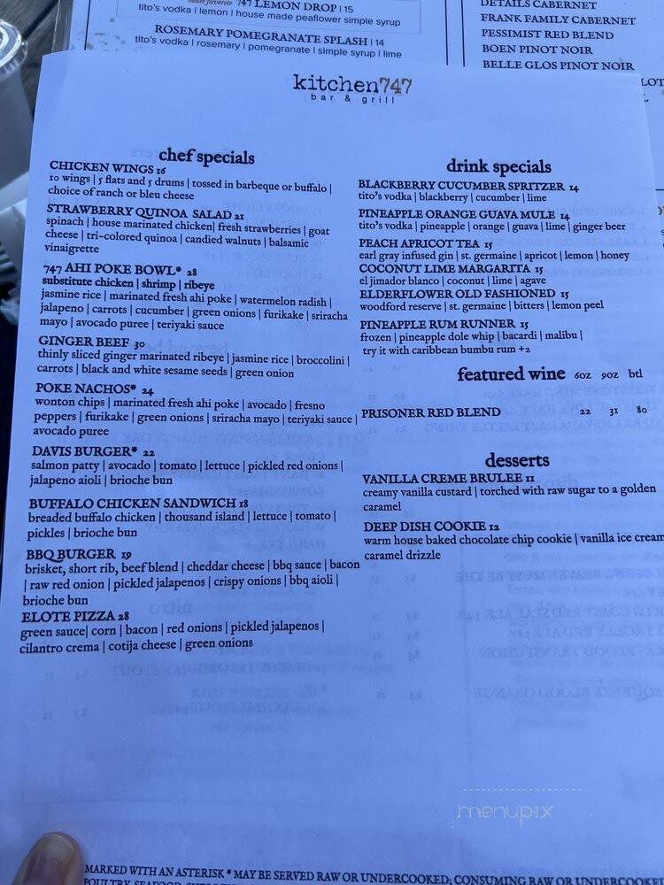 Kitchen747 - Roseville, CA menu_pic
