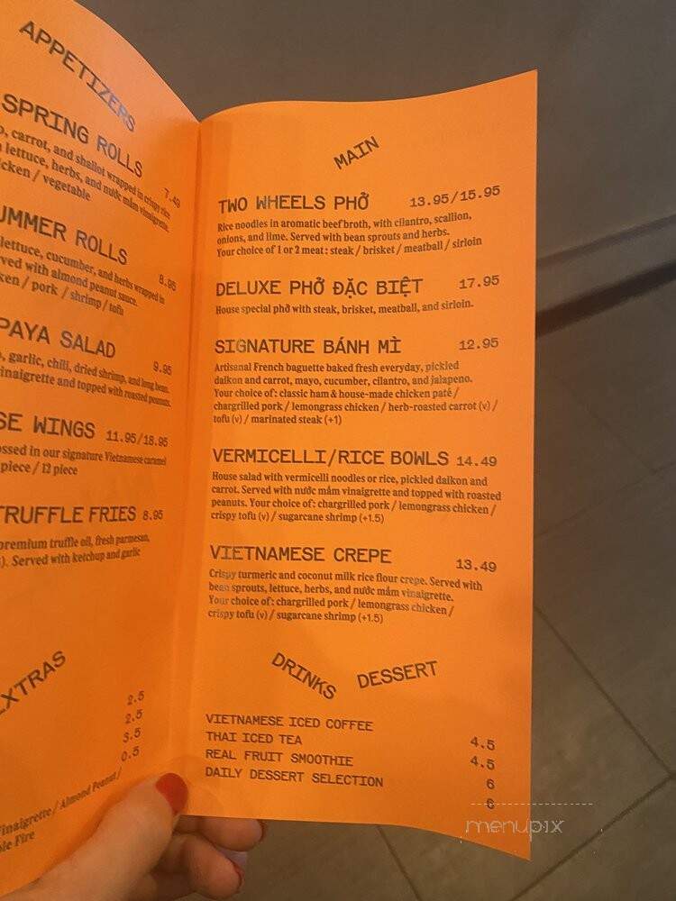 Two Wheels - New York, NY menu_pic