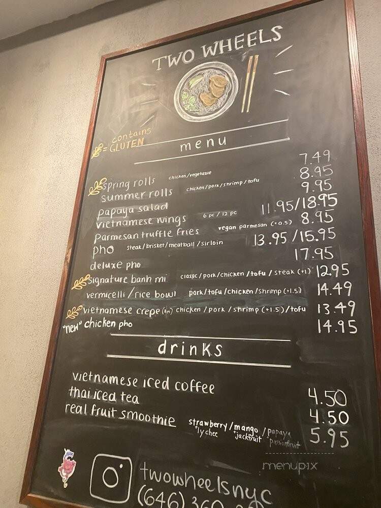 Two Wheels - New York, NY menu_pic
