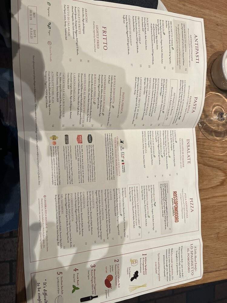 La Pizza E La Pasta - Las Vegas, NV menu_pic