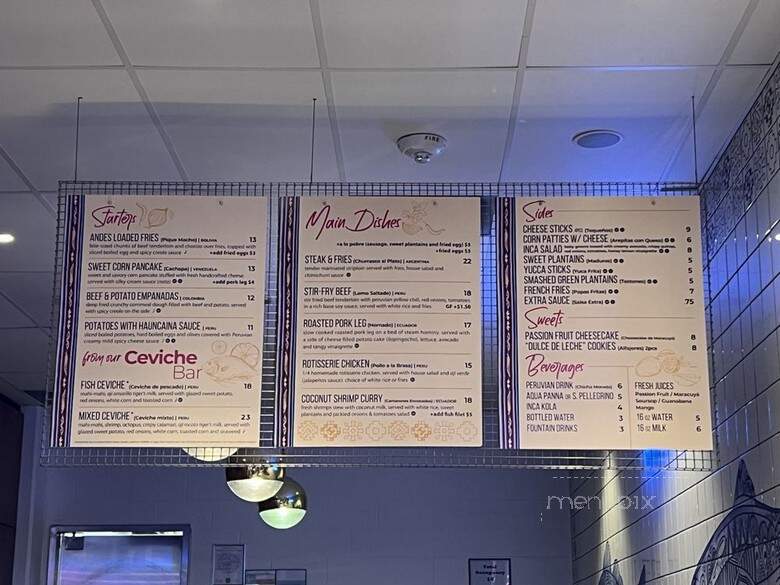 Andes Cafe - Houston, TX menu_pic