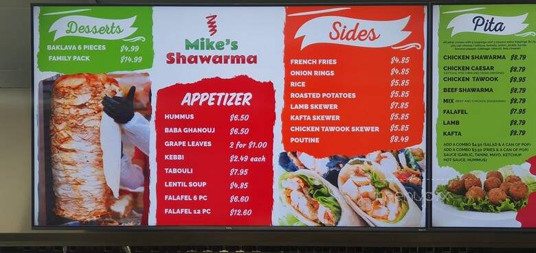 Mike's Shawarma - Newmarket, ON menu_pic