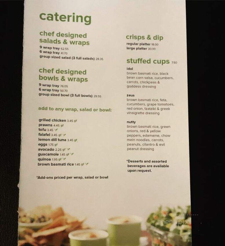 The Chopped Leaf - Abbotsford, BC menu_pic