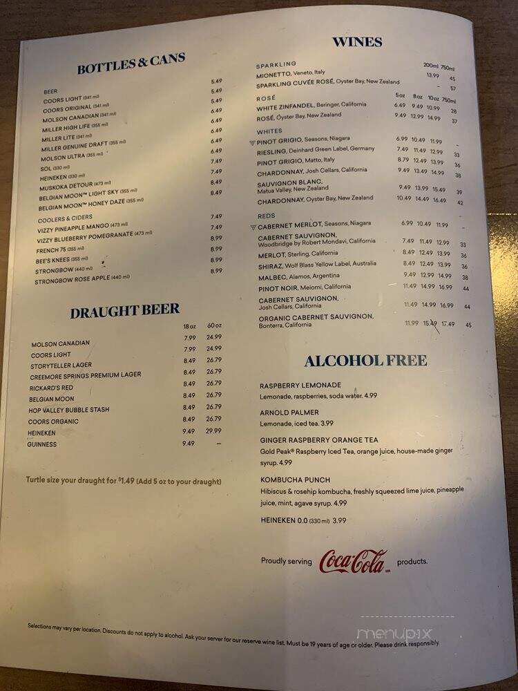 Turtle Jack's - Brampton, ON menu_pic