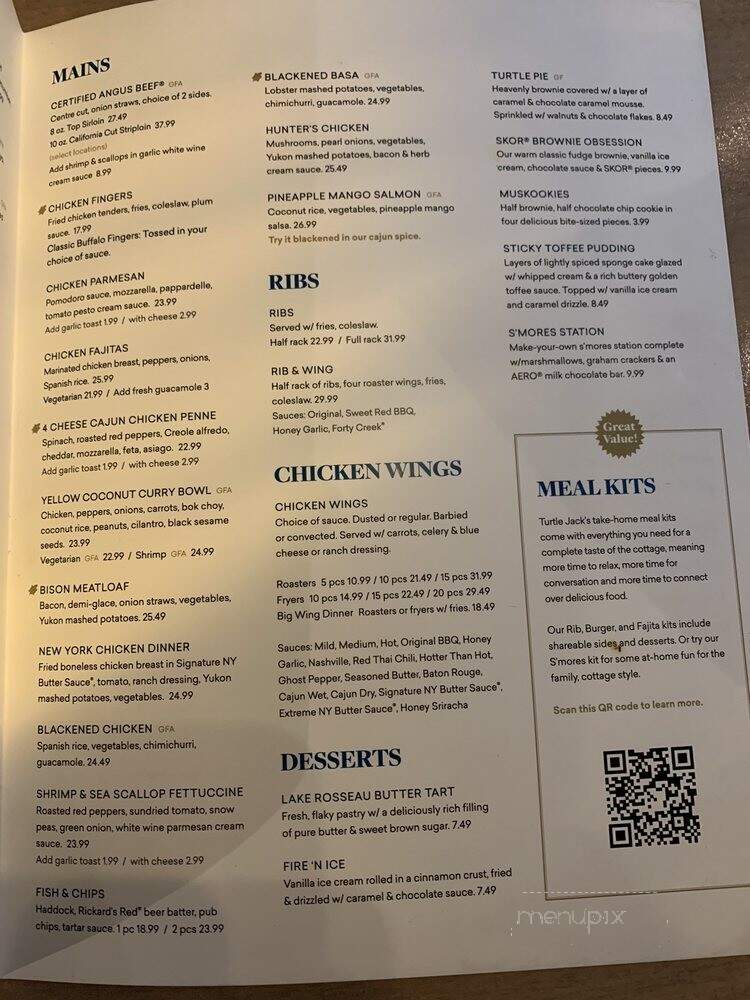 Turtle Jack's - Brampton, ON menu_pic