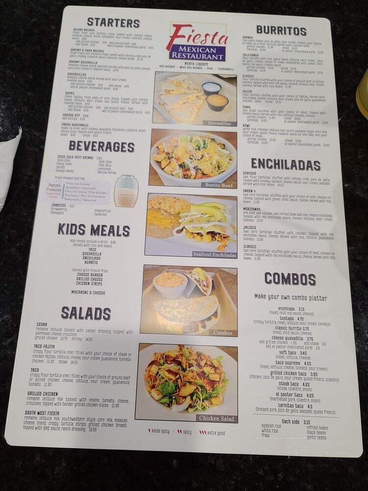 Fiesta Mexican Restaurant - Des Moines, IA menu_pic