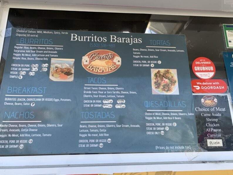 Burrito Barajas - Chico, CA menu_pic