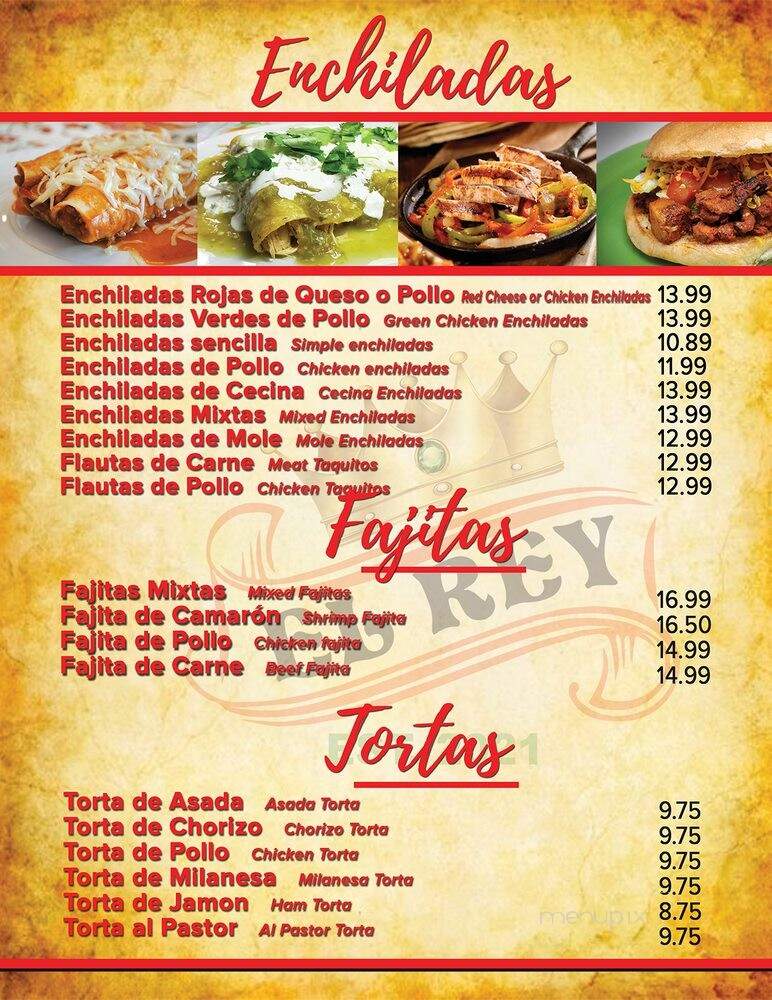 El Rey Mexican Grill & Seafood - North Hollywood, CA menu_pic