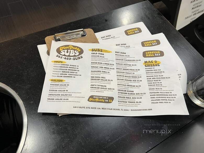 Mac Daddy Subs - West Palm Beach, FL menu_pic