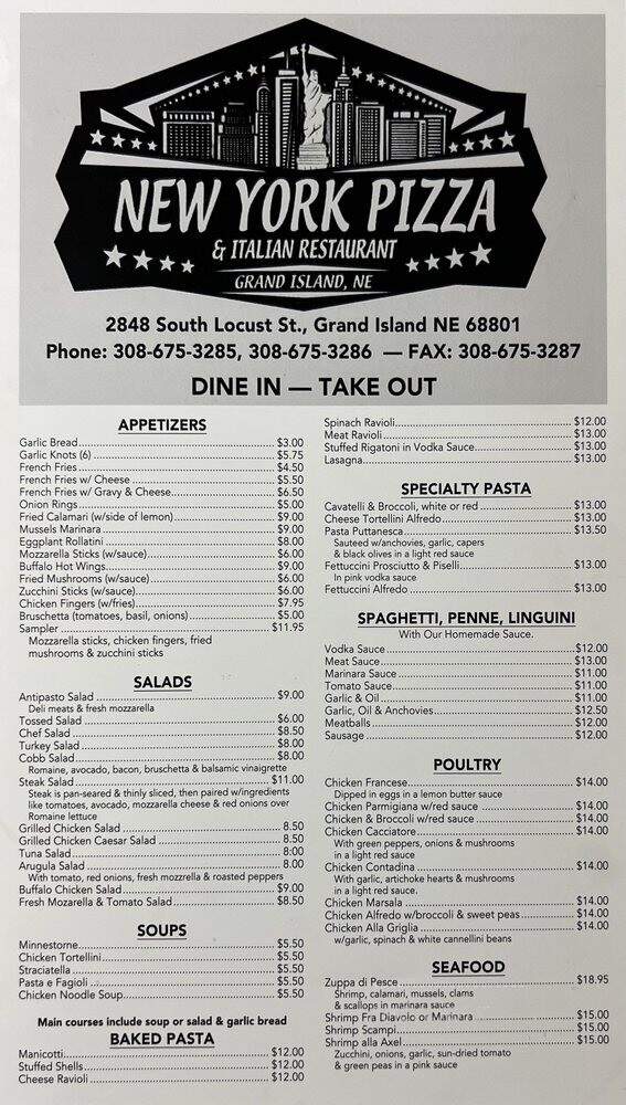 New York Pizza and Italian Restaurant - Grand Island, NE