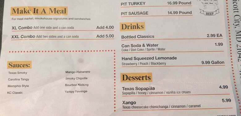 The Wiggly Pig - Ellicott City, MD menu_pic