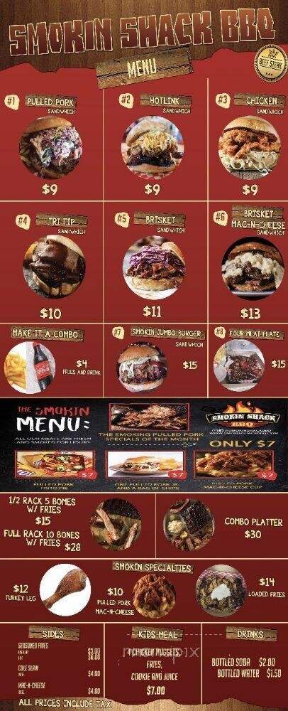 Smokin Shack BBQ - Santa Fe Springs, CA menu_pic