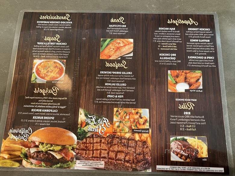 Spoons Grill & Bar - Orange, CA menu_pic