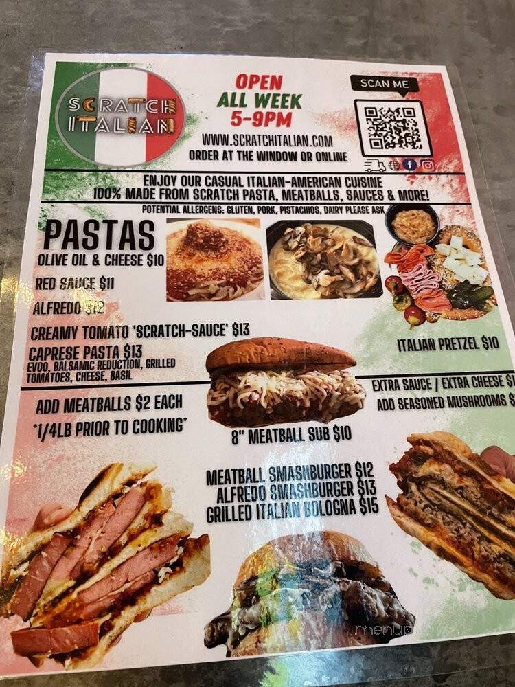 Scratch Italian Fare - Delaware, OH menu_pic