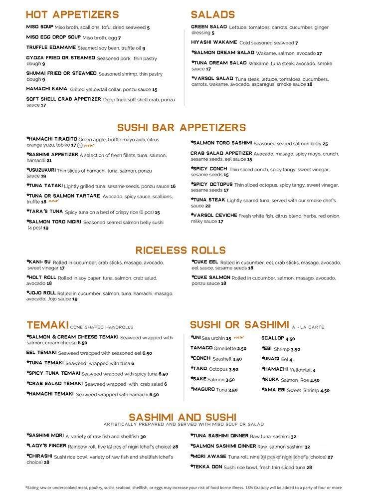 Varsol By Akashi - Miami, FL menu_pic
