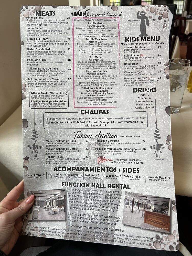 Shark's Peruvian Cuisine - Central Falls, RI menu_pic