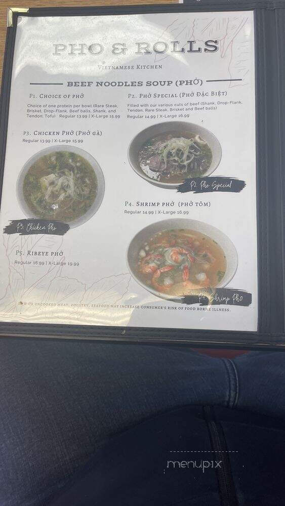 Pho & Rolls Vietnamese Kitchen - El Paso, TX menu_pic