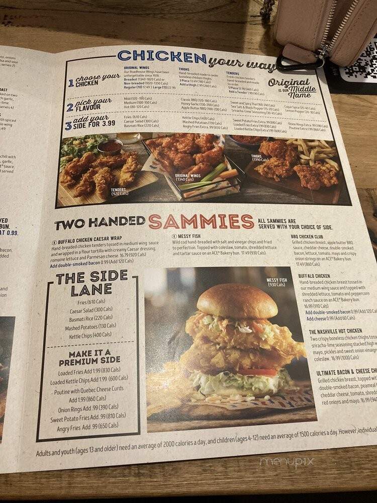Kelseys - Mississauga, ON menu_pic