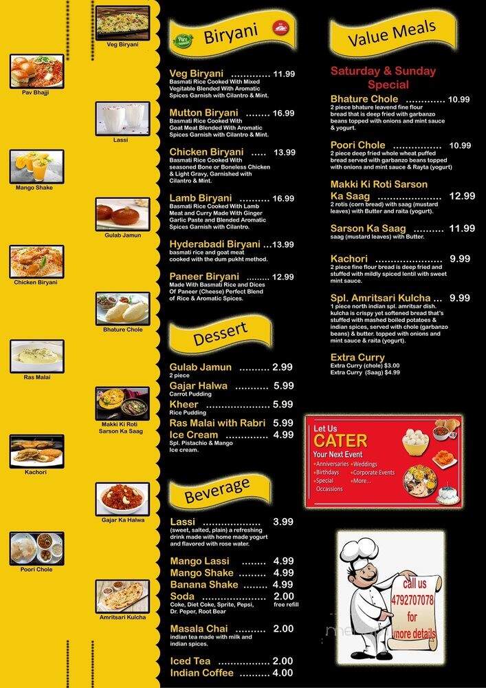 Kirpa Indian Cuisine - Bentonville, AR menu_pic