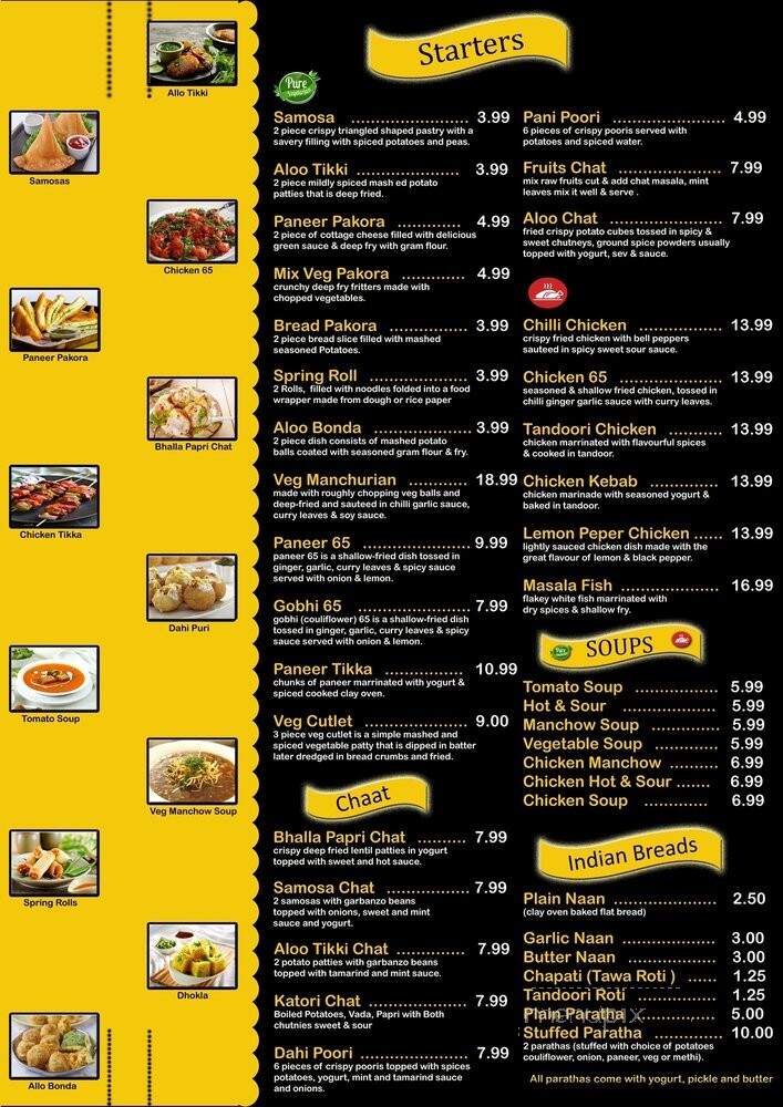 Kirpa Indian Cuisine - Bentonville, AR menu_pic