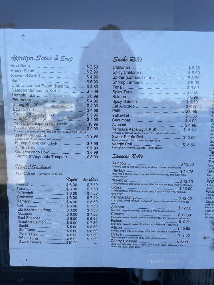 Okaya Sushi & Hibachi - Fishers, IN menu_pic