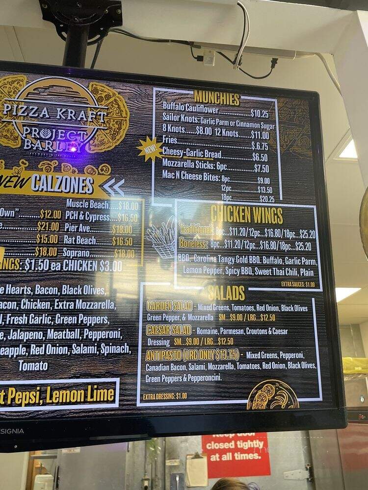 Pizza Kraft - Lomita, CA menu_pic