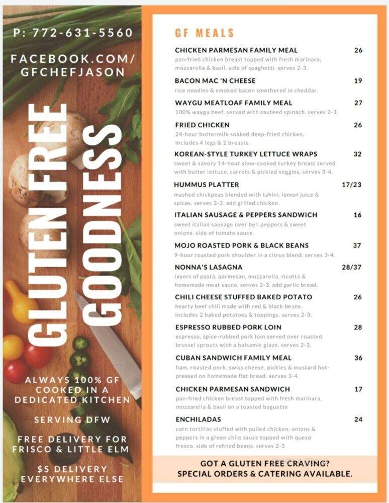 Gluten Free Goodness - Frisco, TX menu_pic