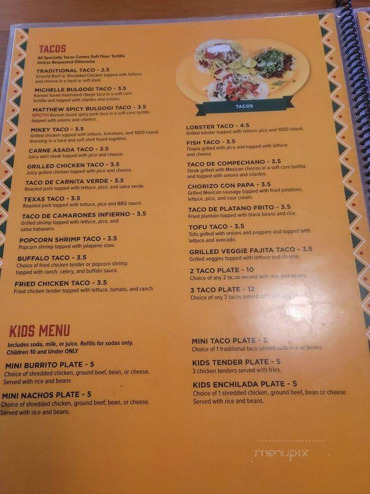 Sombreros Grill & Bar - Panama City, FL menu_pic