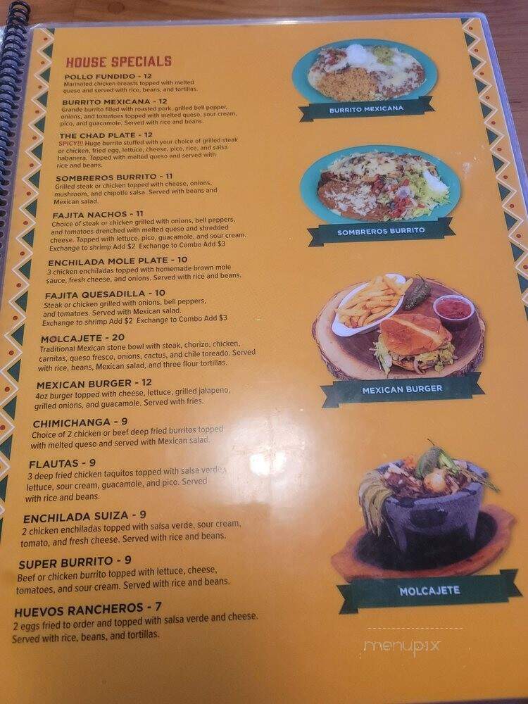 Sombreros Grill & Bar - Panama City, FL menu_pic